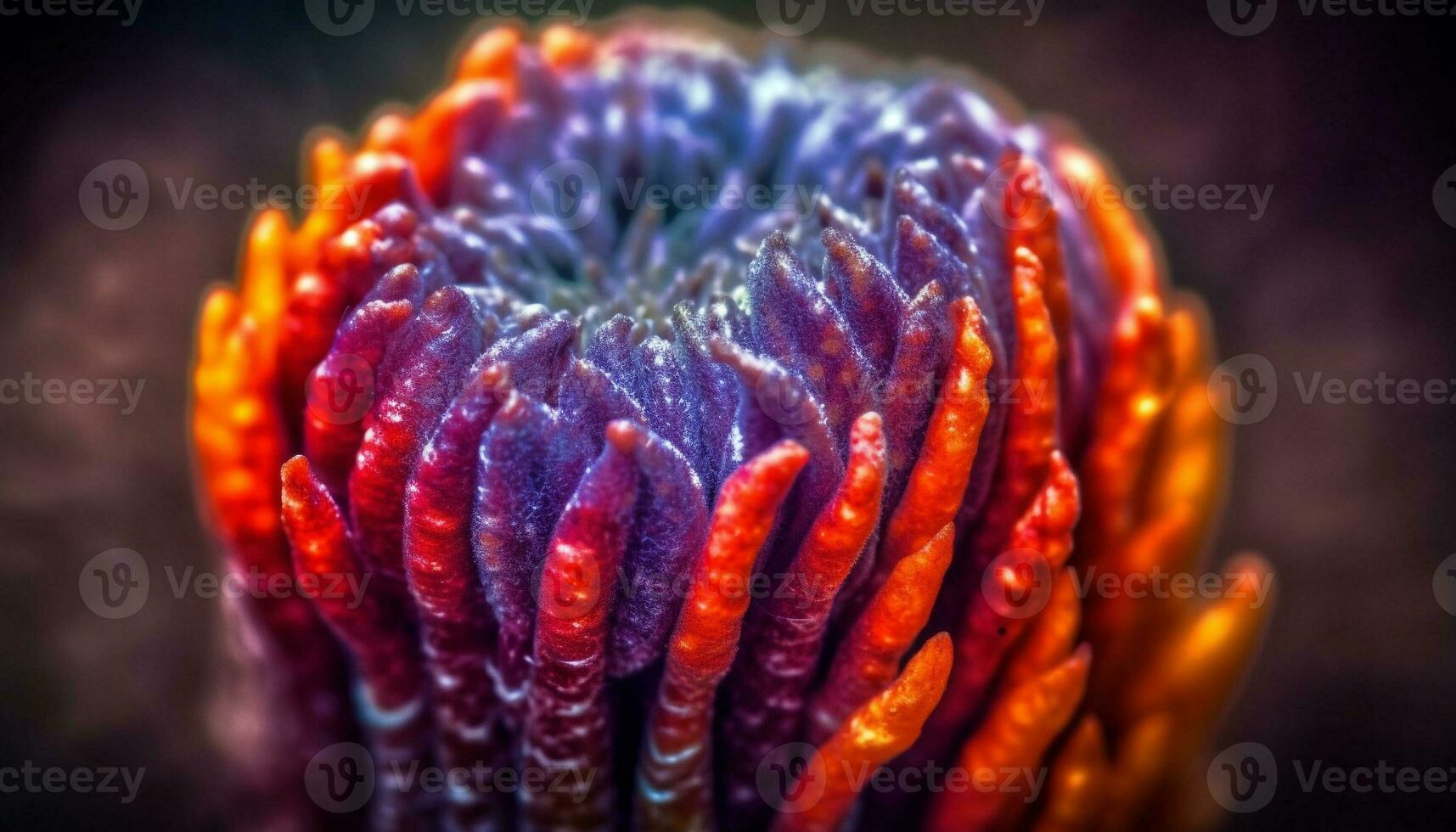 Organic sea life growth in sharp focus, beauty in nature generated by AI photo