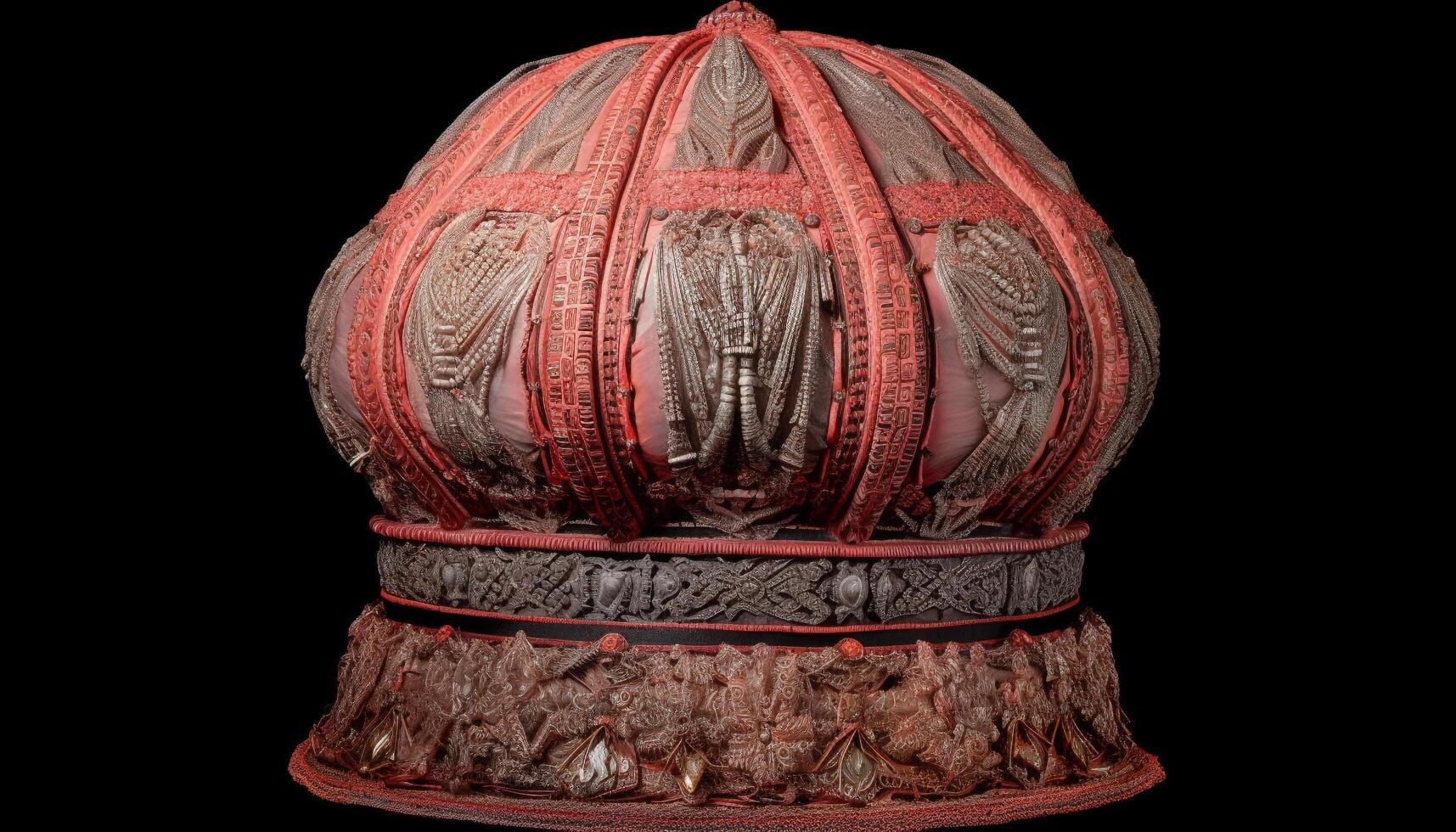 Religion and tradition meet in an antique still life sculpture generated by AI photo