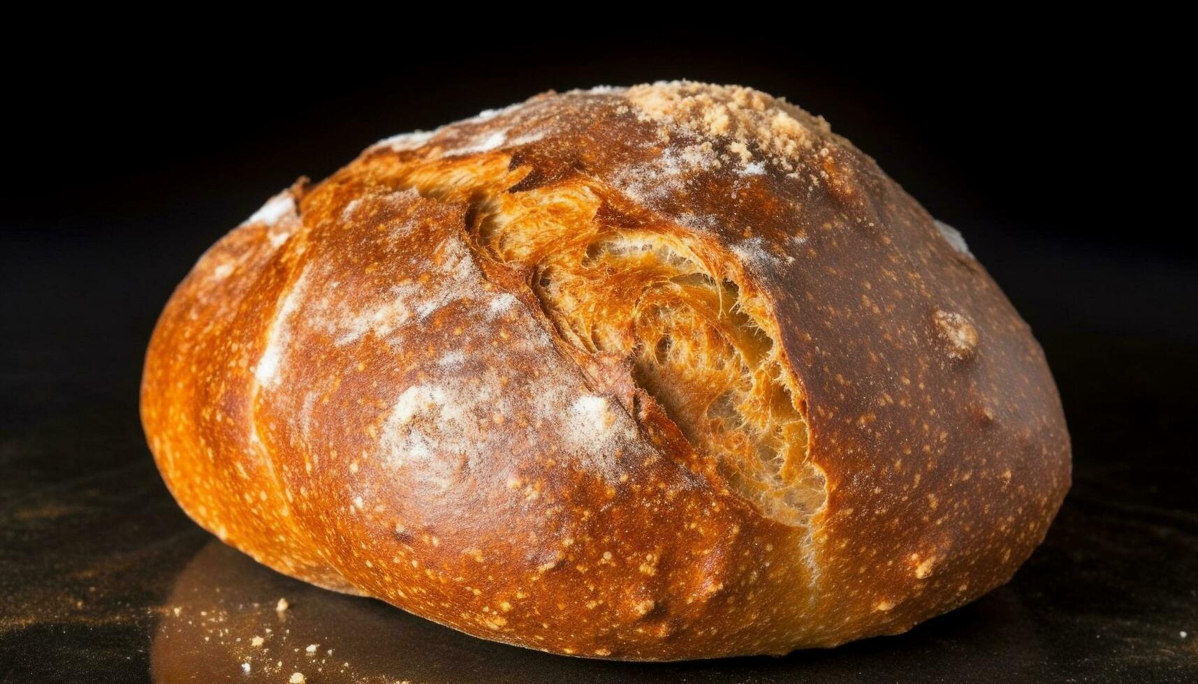 Loaf of bread, food for thought, nourishing and delicious generated by AI photo