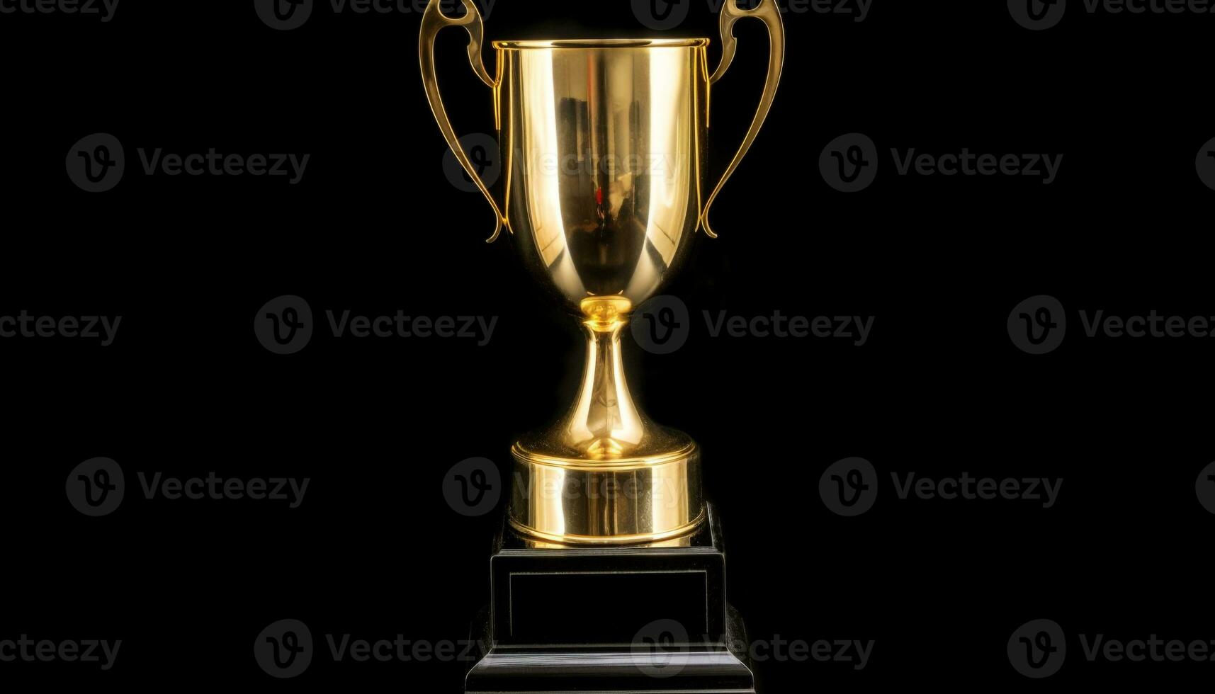 Gold trophy symbolizes success and achievement in competitive sports generated by AI photo