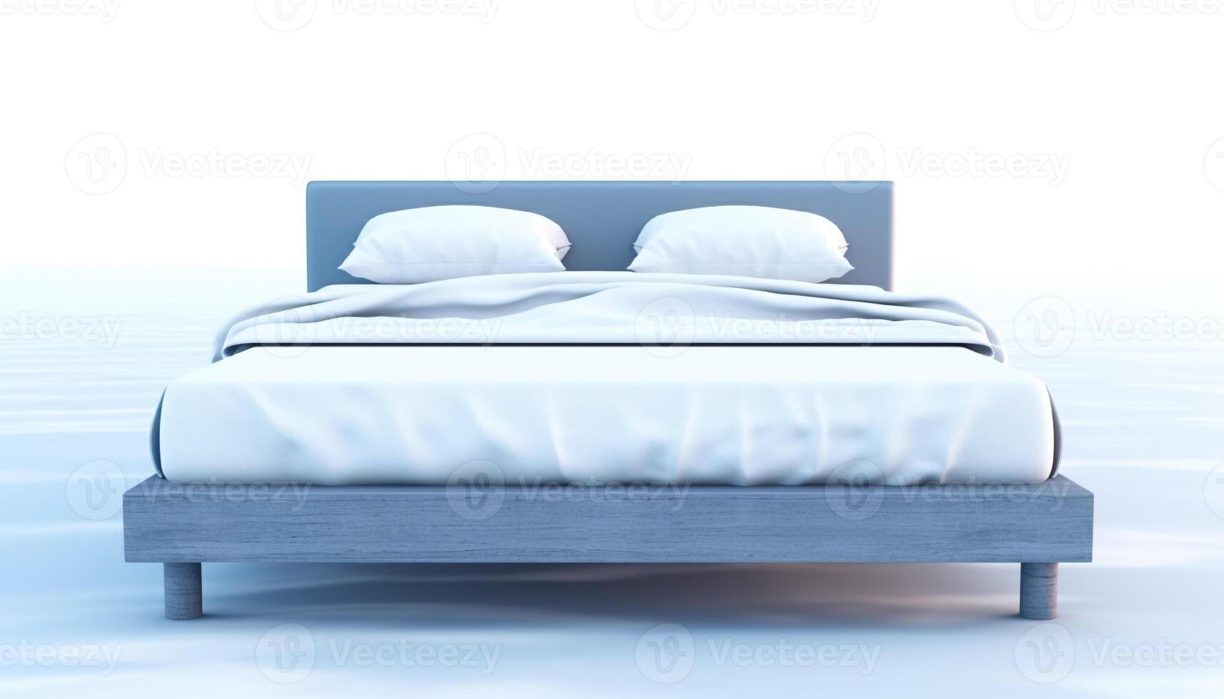 Comfortable modern blue bedding for a tranquil sleeping experience indoors generated by AI photo