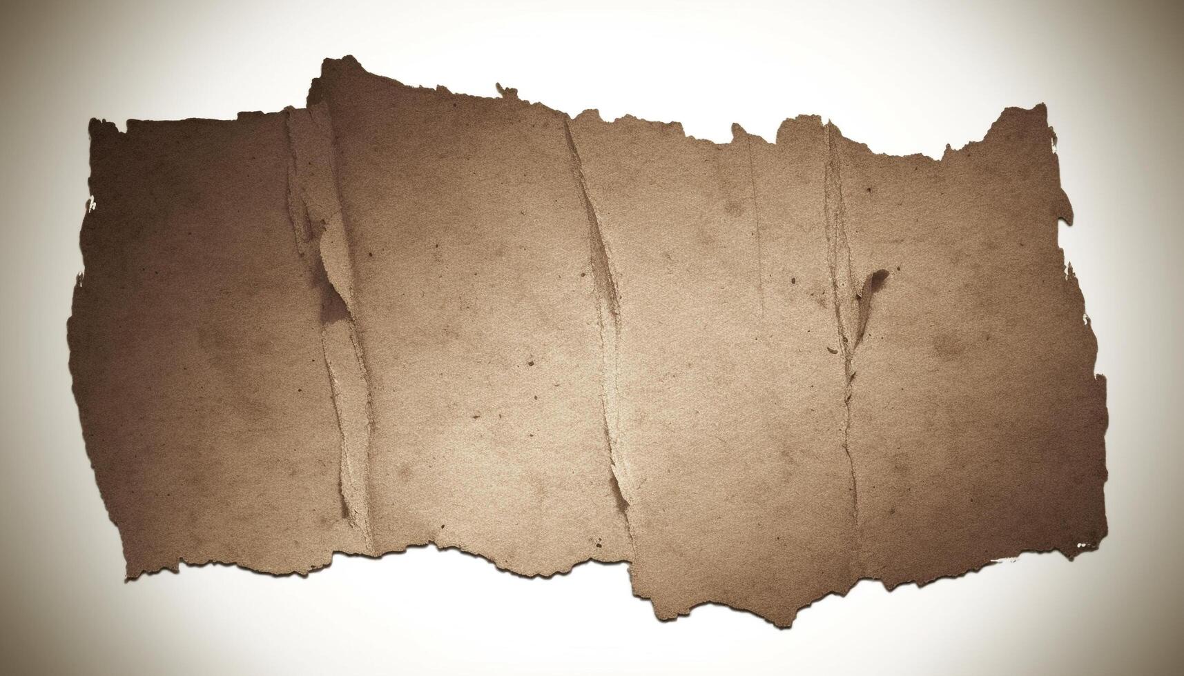 Ancient document on weathered handmade paper with textured effect generated by AI photo