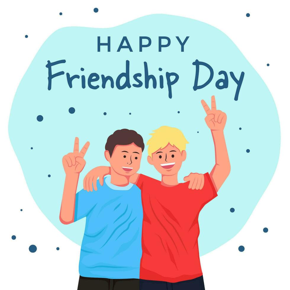 vector design friendship day illustration in flat style