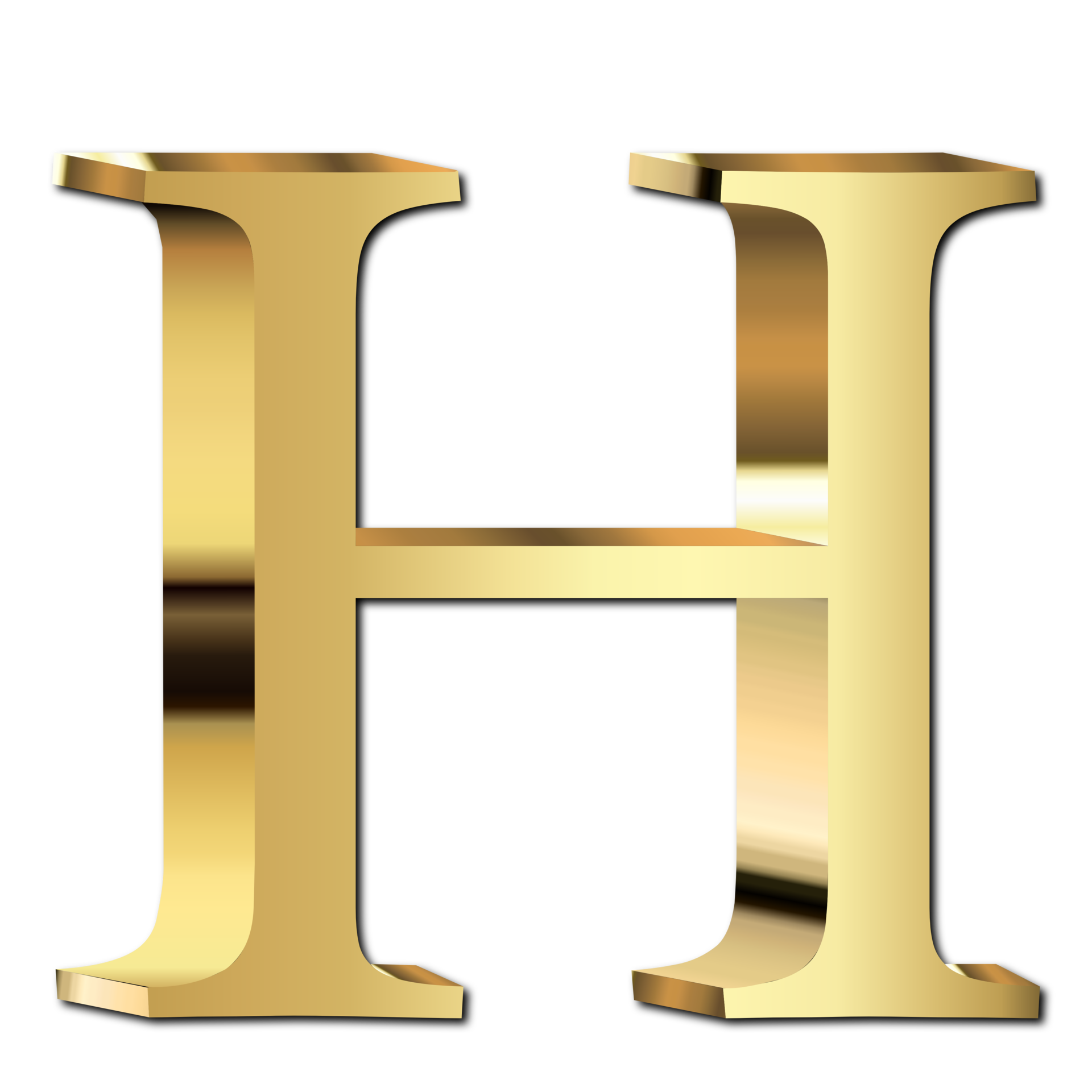 golden letter h 25322769 PNG