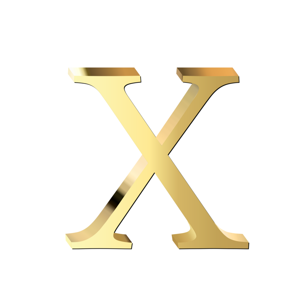 d'or lettre X png