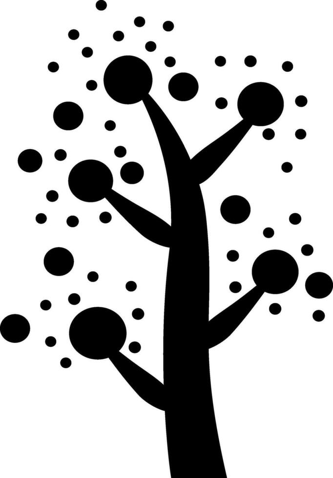 Flat illustration of a tree. vector