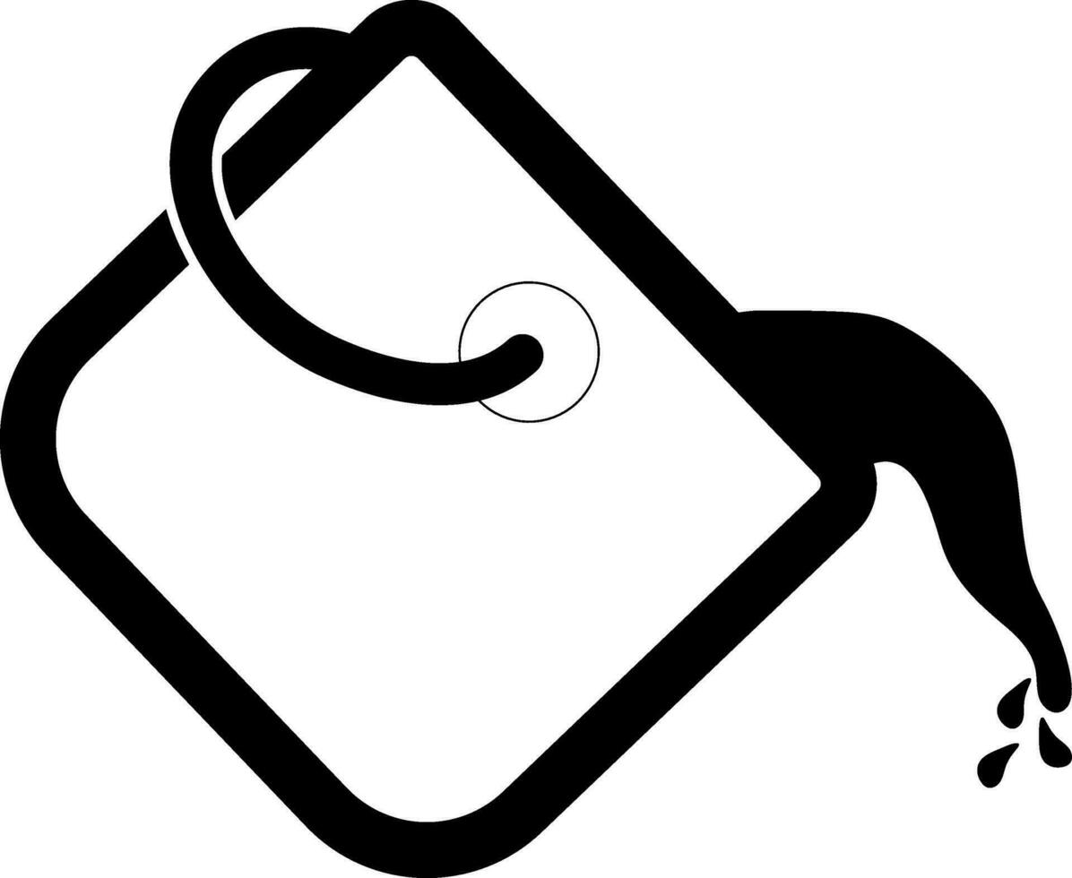 Flat illustration of paint bucket symbol. vector