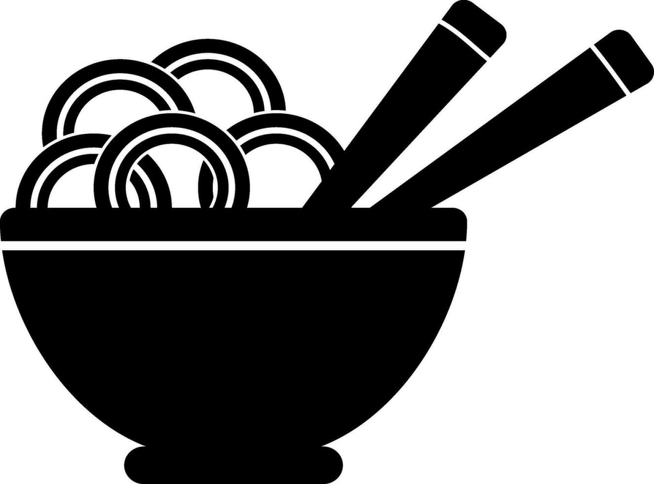 Vector food bowl sign or symbol in flat style.