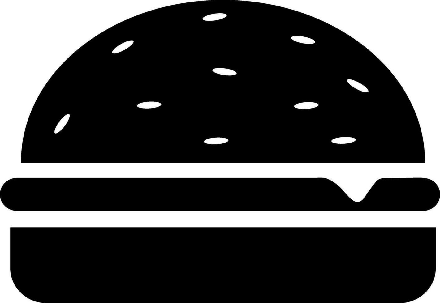 Flat illustration of burger, Fast food icon. vector