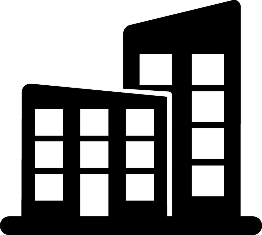 Flat illustration of building. vector