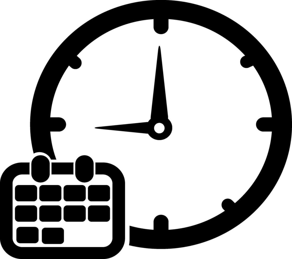 Clock and calendar vector icons.