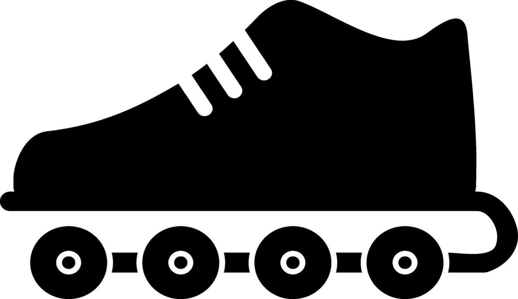 Flat illustration of a stylish roller skate. vector