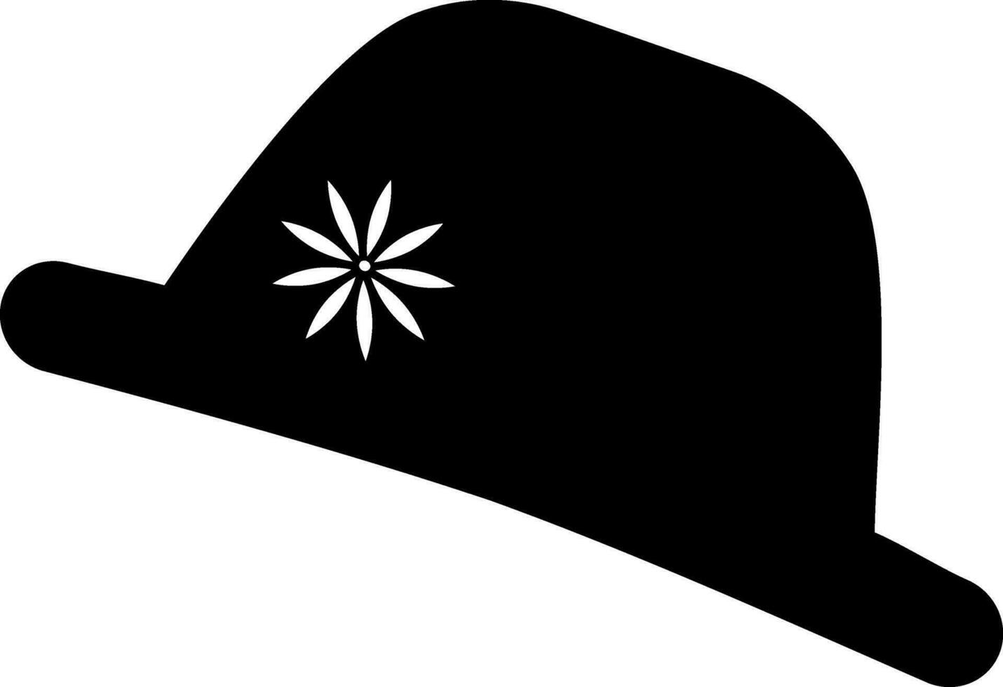 Flat illustration of a hat. vector