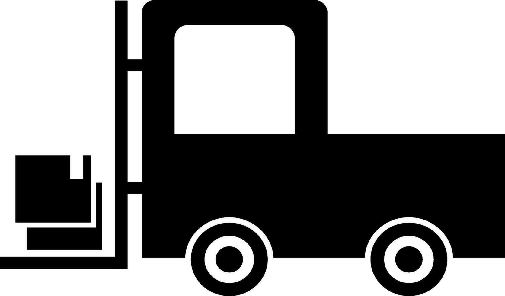 Flat illustration of a truck. vector