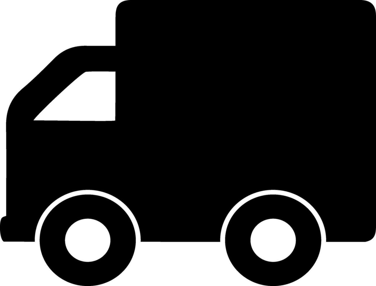 Flat illustration of a delivery truck. vector