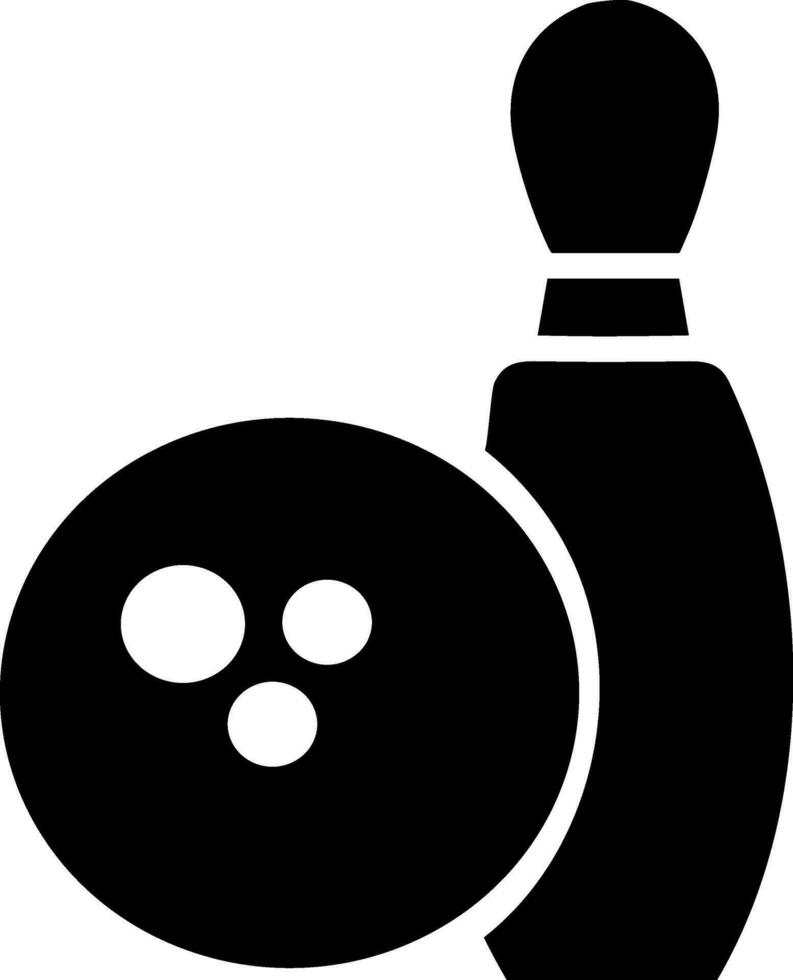 Illustration of bowling pin with ball. vector