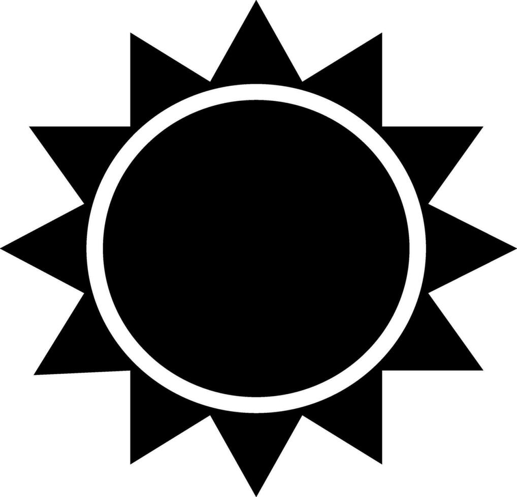 Flat illustration of a sun. vector