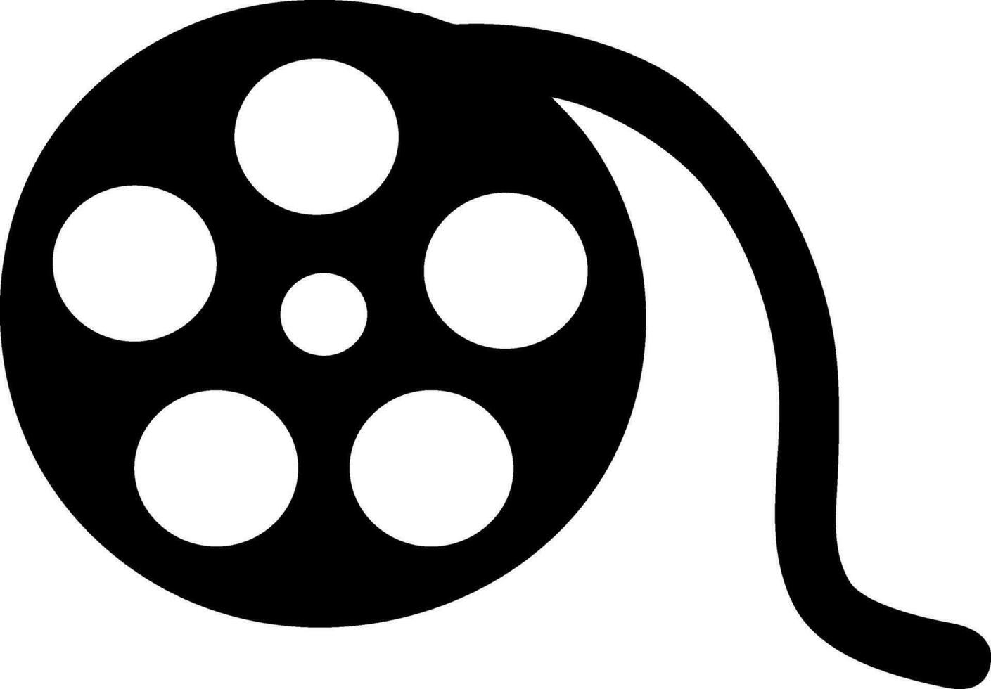 Flat illustration of a film reel icon. vector