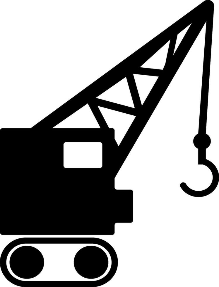 Flat illustration of a crane. vector