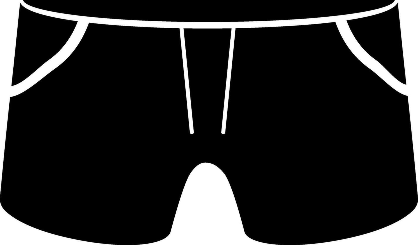 vector pantalones cortos icono en plano estilo.