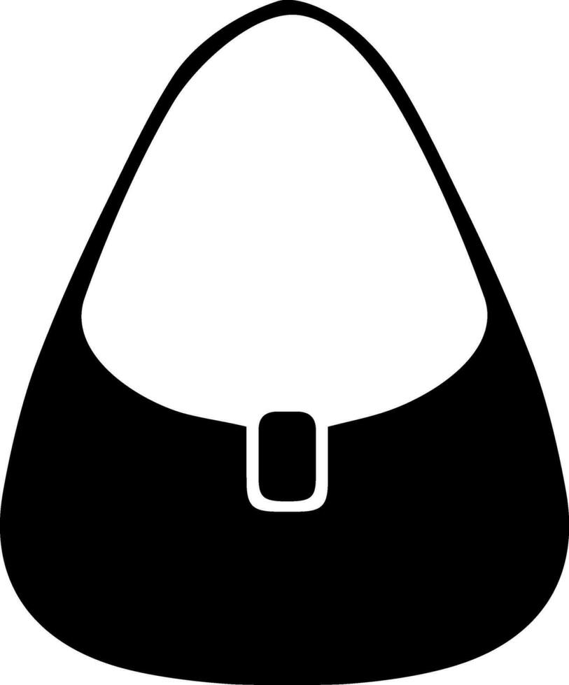 Flat illustration of a black hand bag. vector