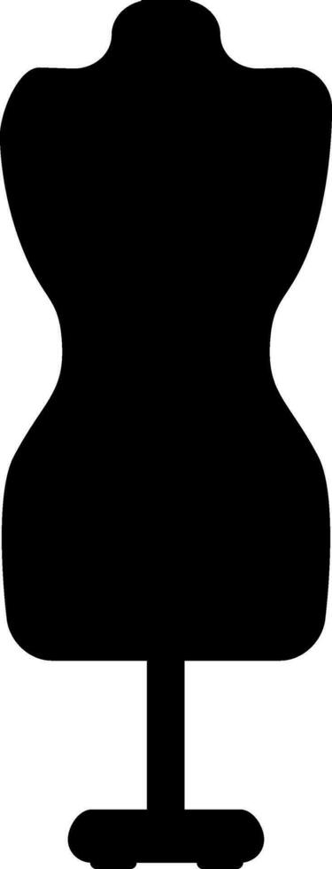 negro maniquí icono o símbolo en plano estilo. vector