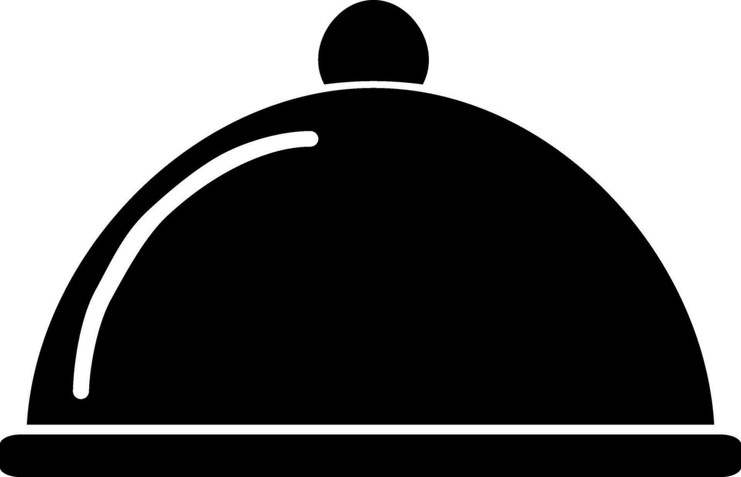 Flat illustration of restaurant cloche or tray. vector