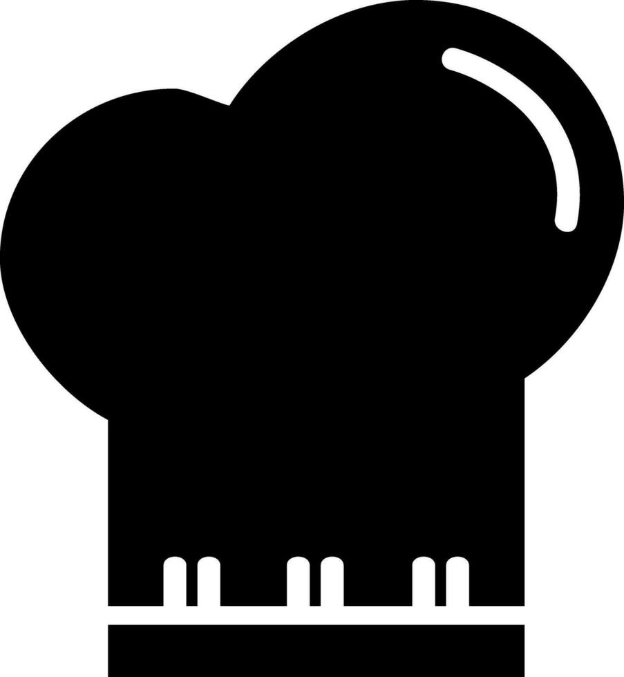 Chef cap, glyph icon. vector