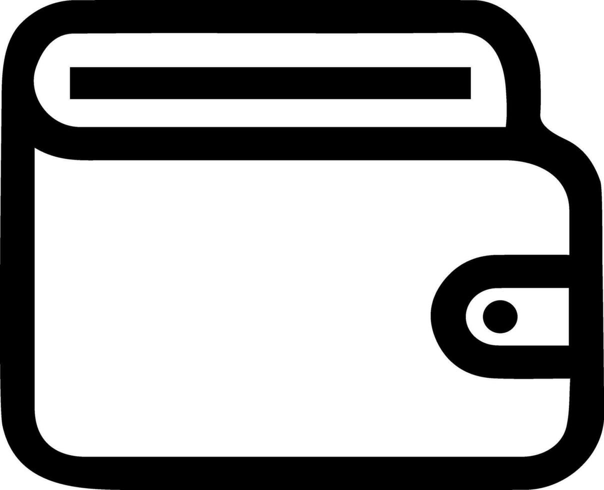 Wallet in black and white color. vector