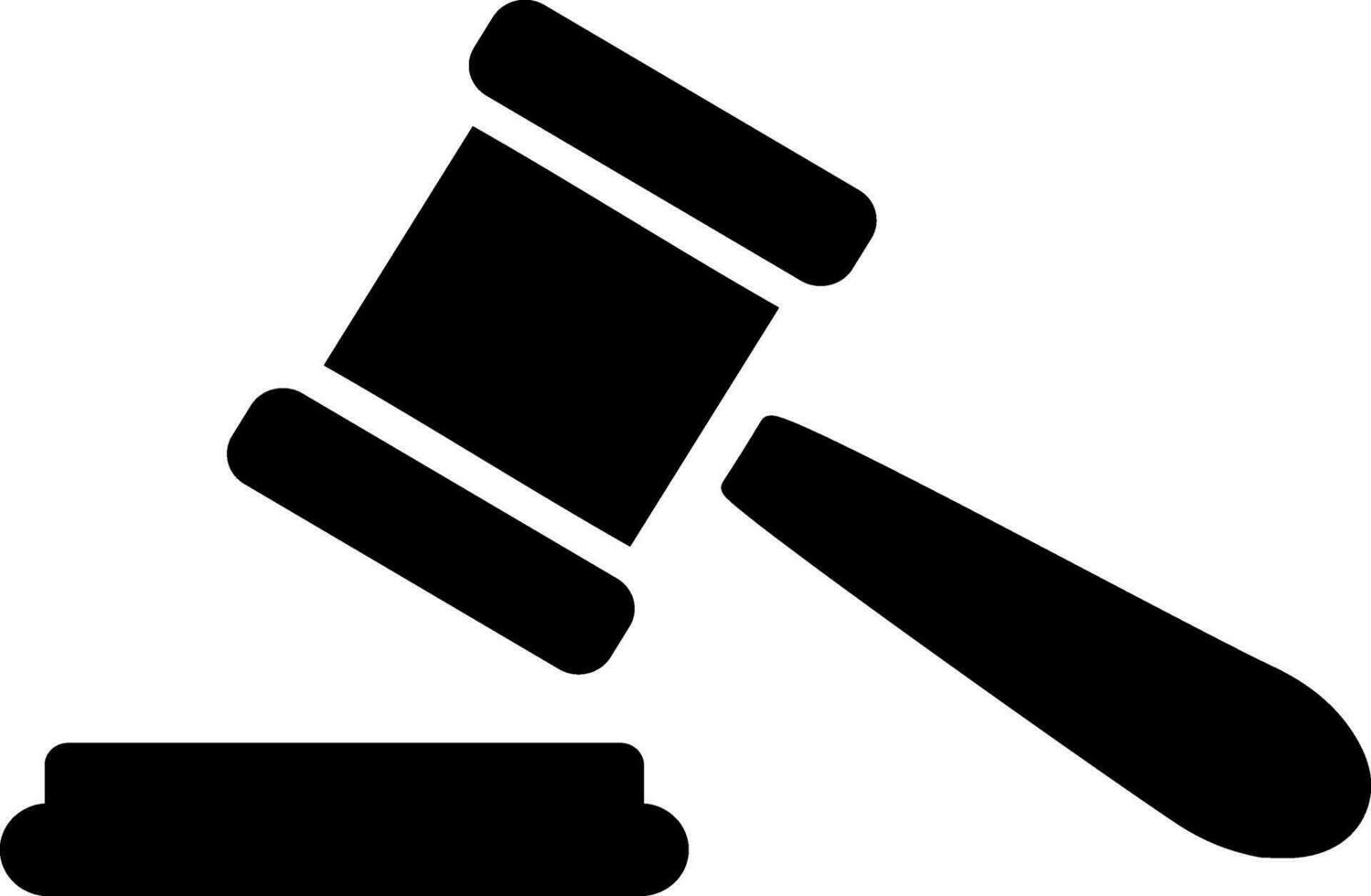 Judge gavel in black and white color. vector