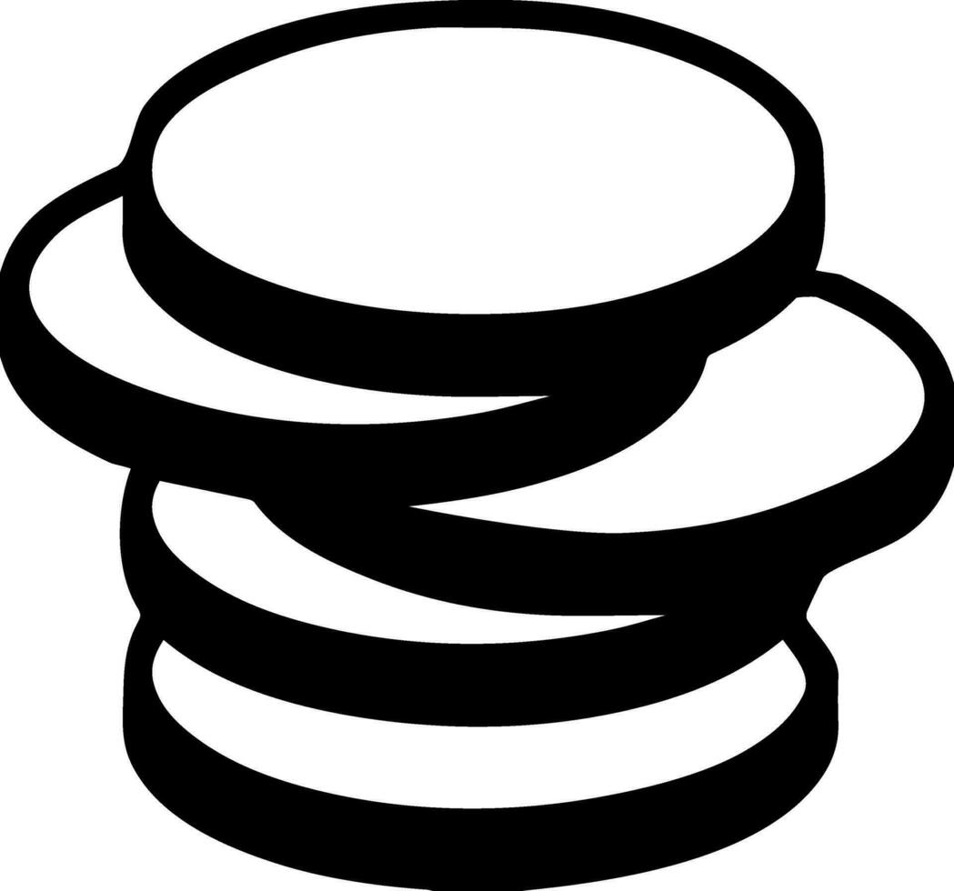 Money coins glyph icon. vector