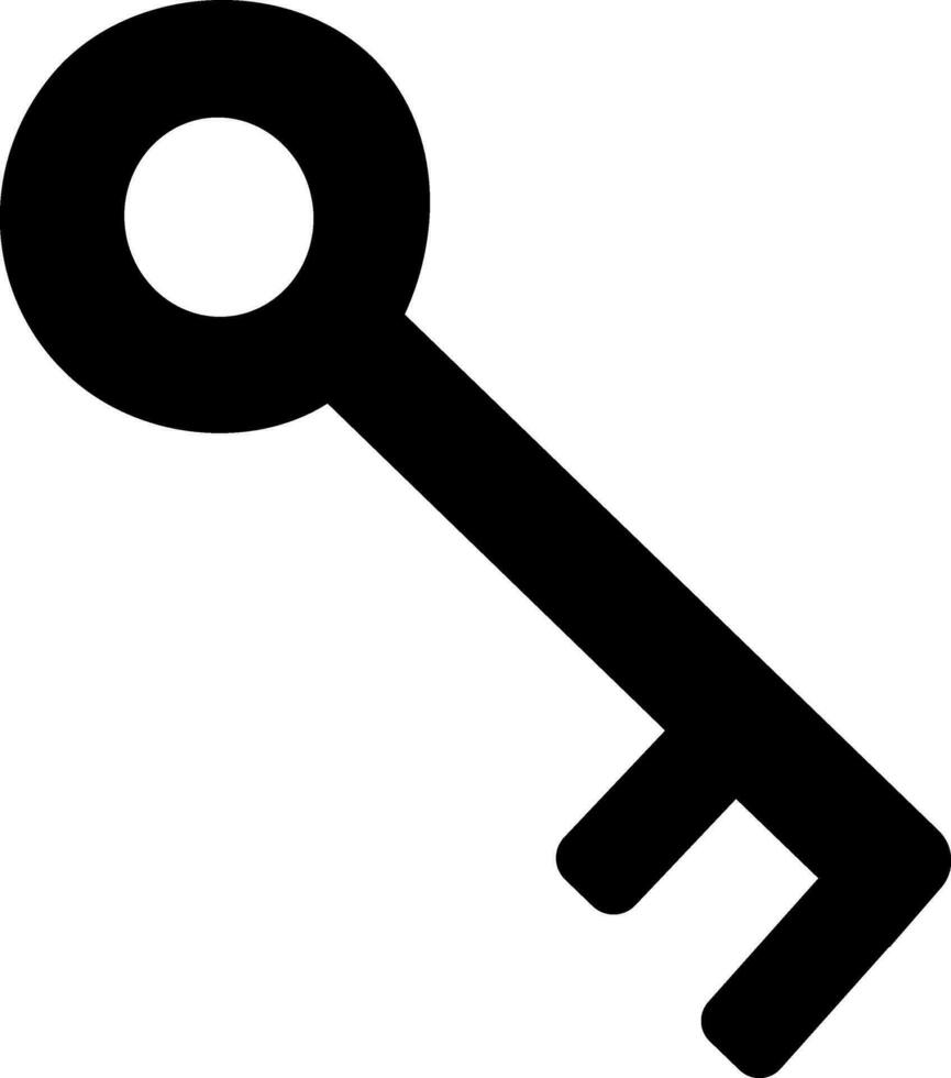 plano icono de llave. vector