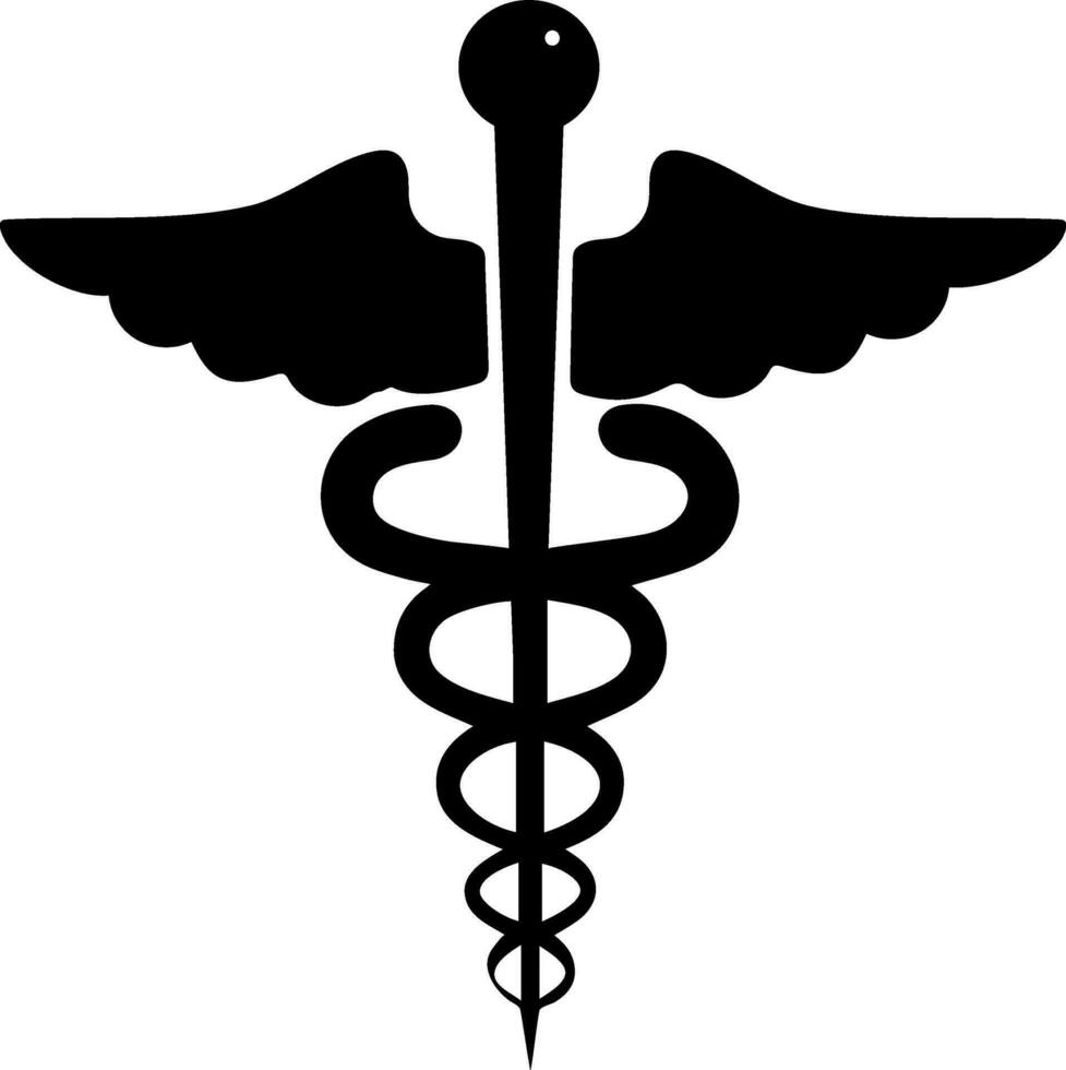 aislado icono de caduceo. vector