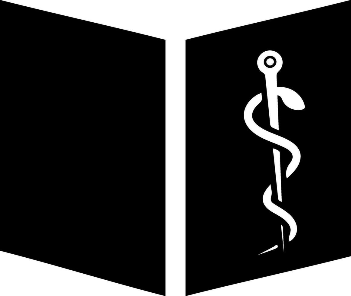 Open medical book icon. vector