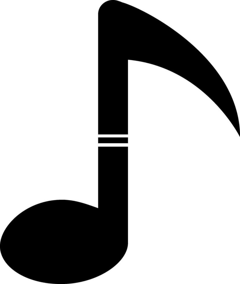 Flat Music Note icon or symbol. vector