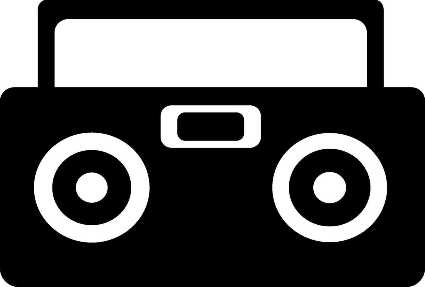Tape Recorder glyph icon in flat style. vector
