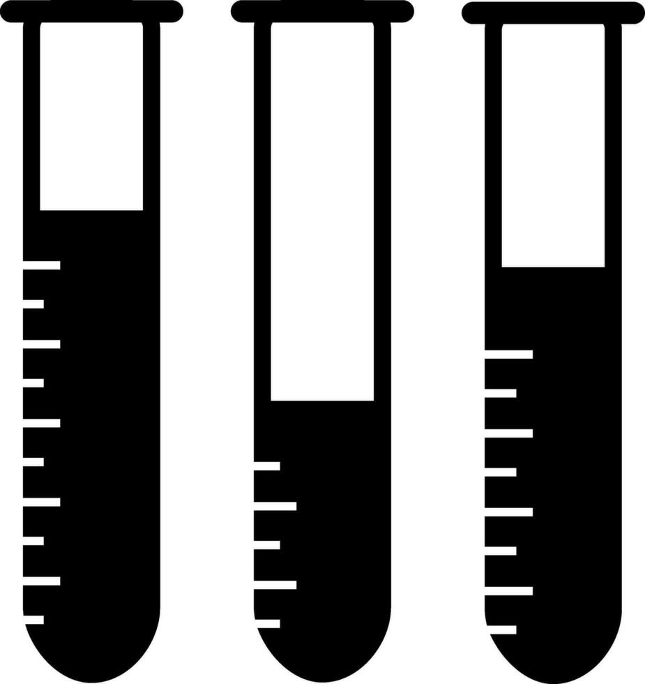 Glyph icon of Test Tubes in flat style. vector