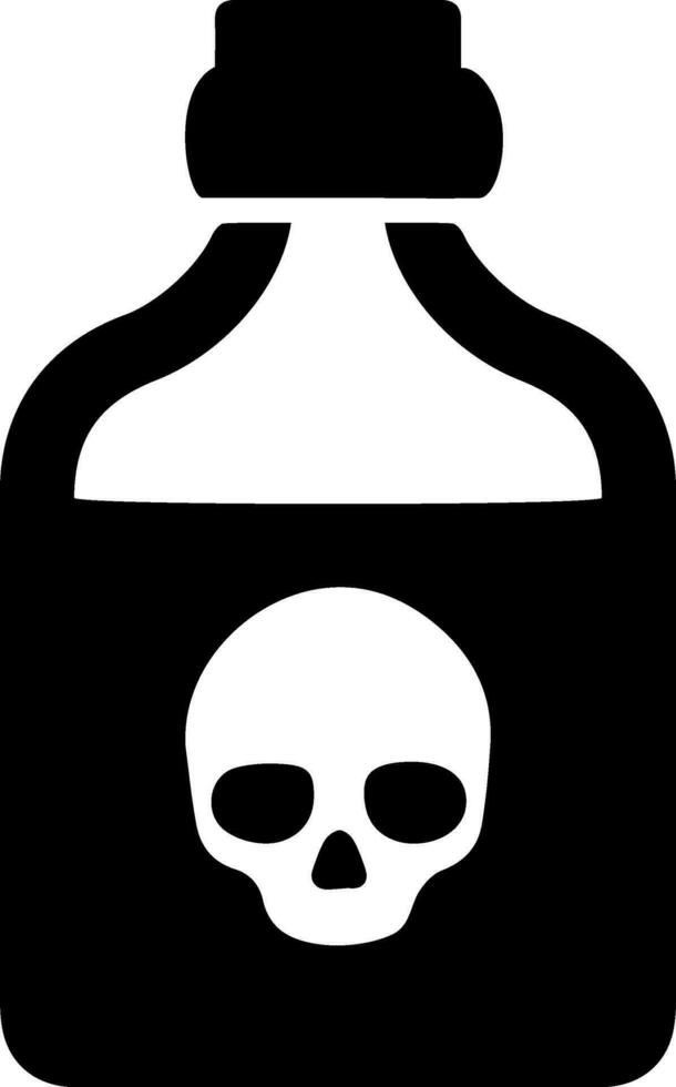 Glyph icon of medicine bottle. vector