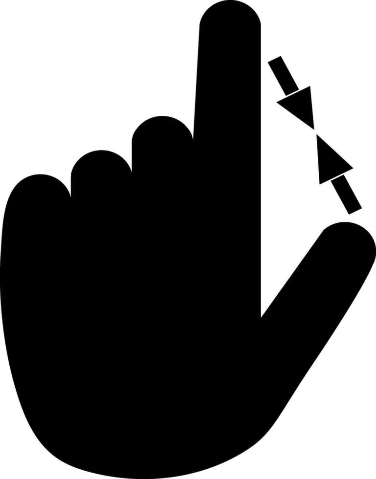 Touch icon of hand. vector