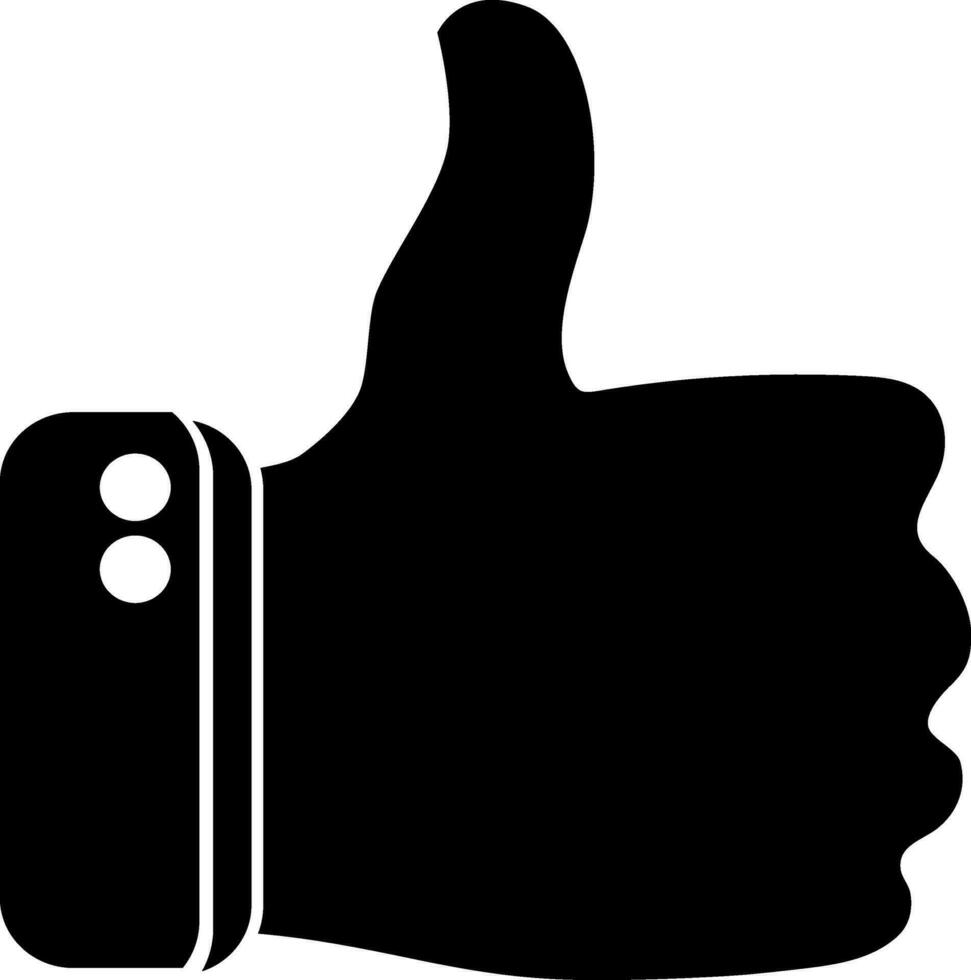 Illustration of thumb up icon. vector