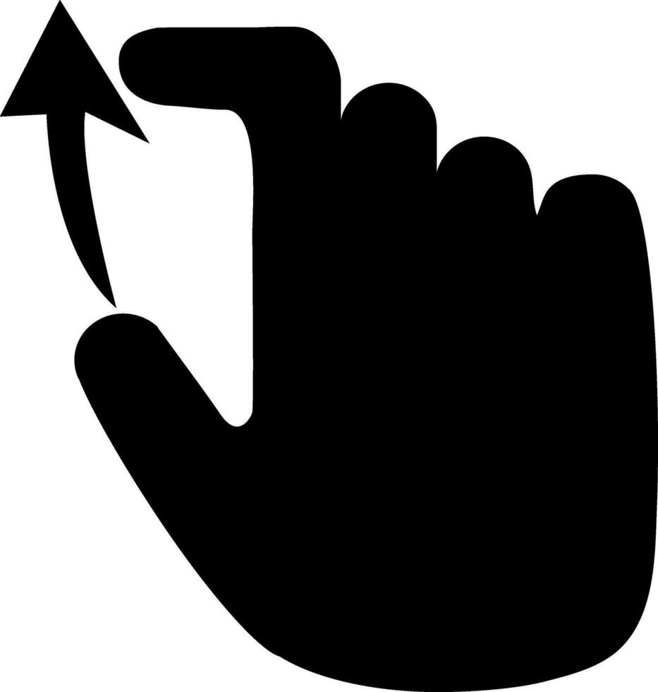 Touch screen hand gesture sign. vector