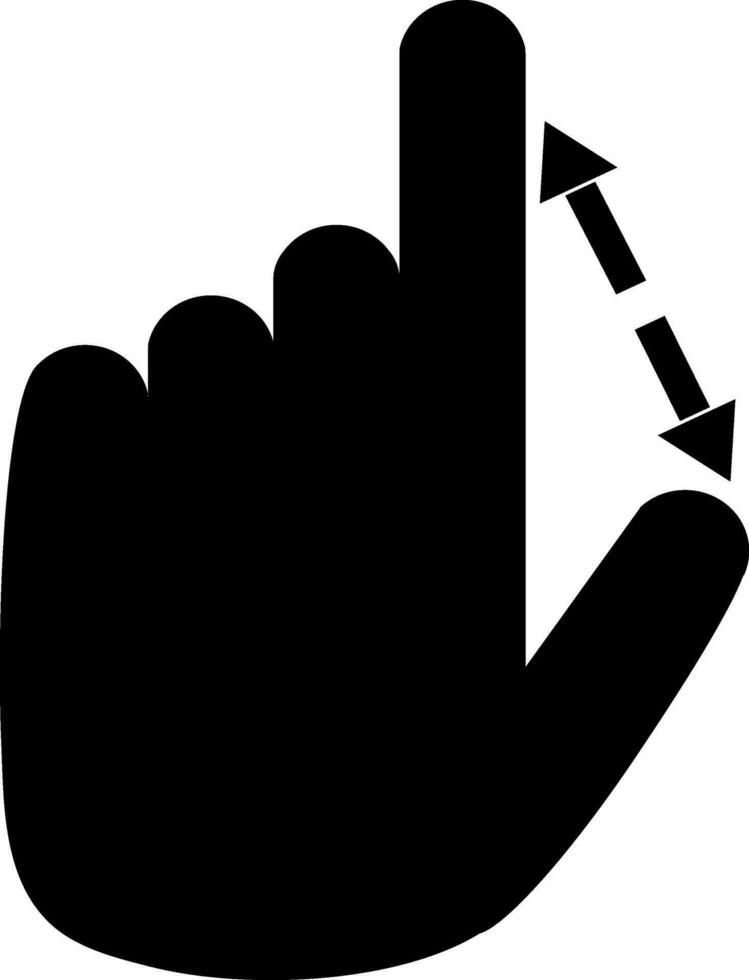 Flat gesture icon of hand. vector