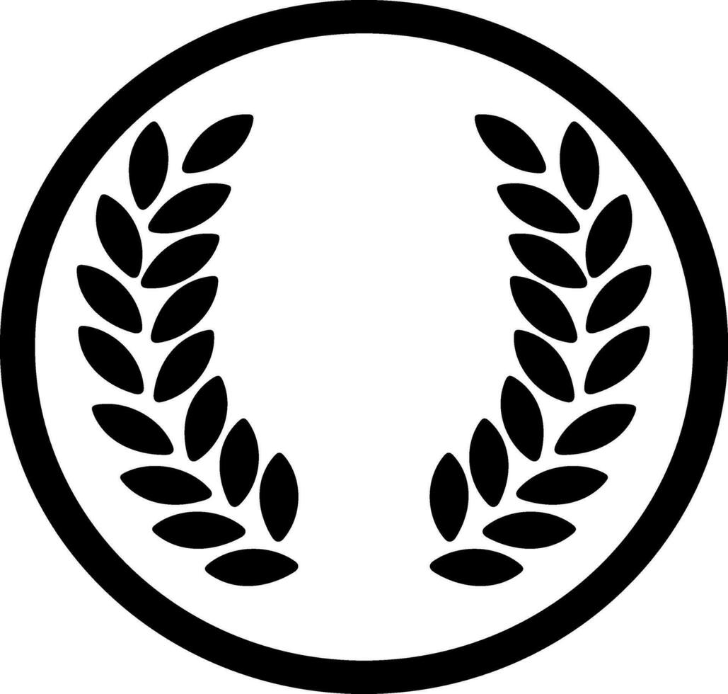 Laurel wreath of icon in flat style. vector