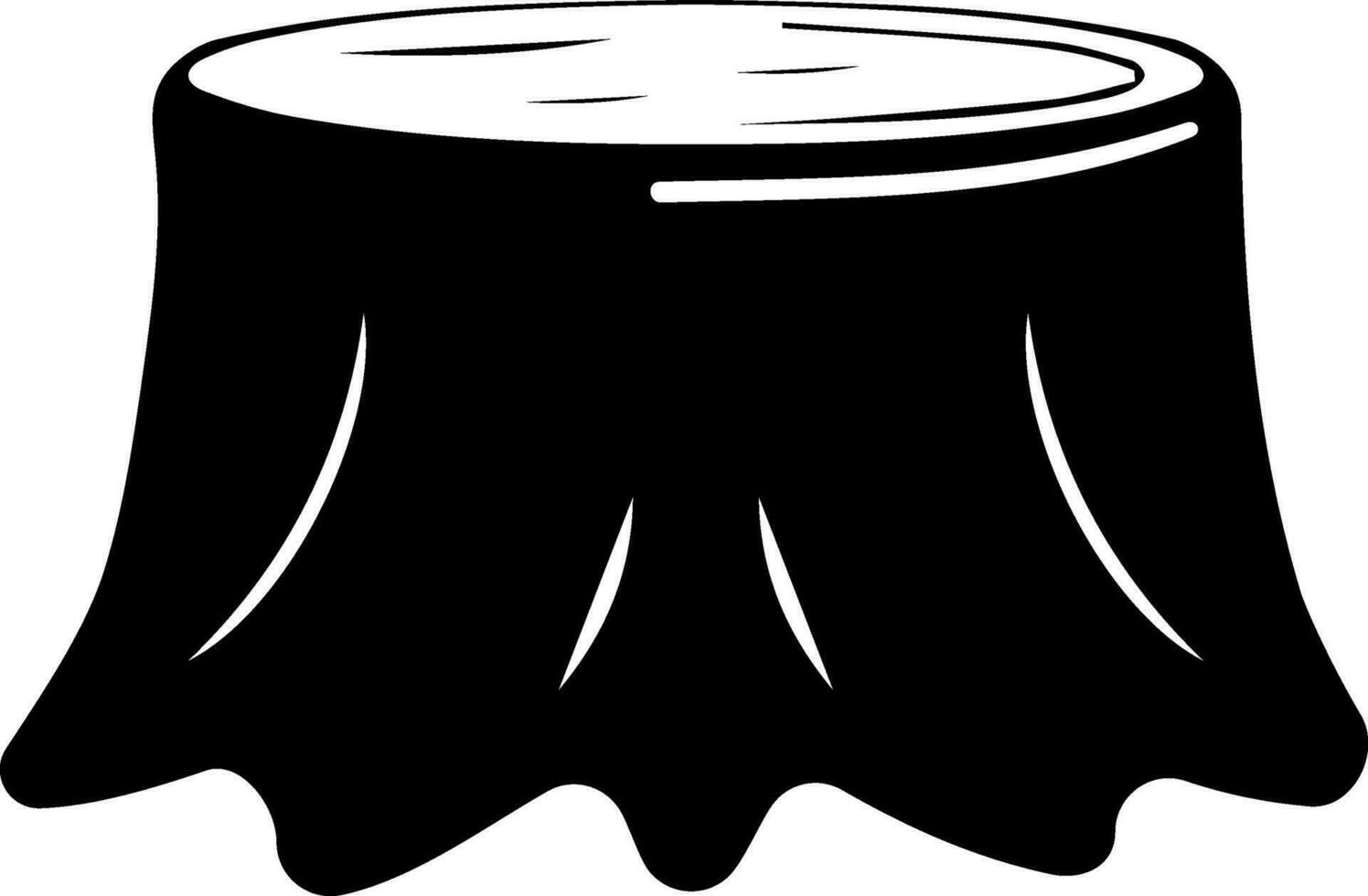 Stump glyph icon. vector