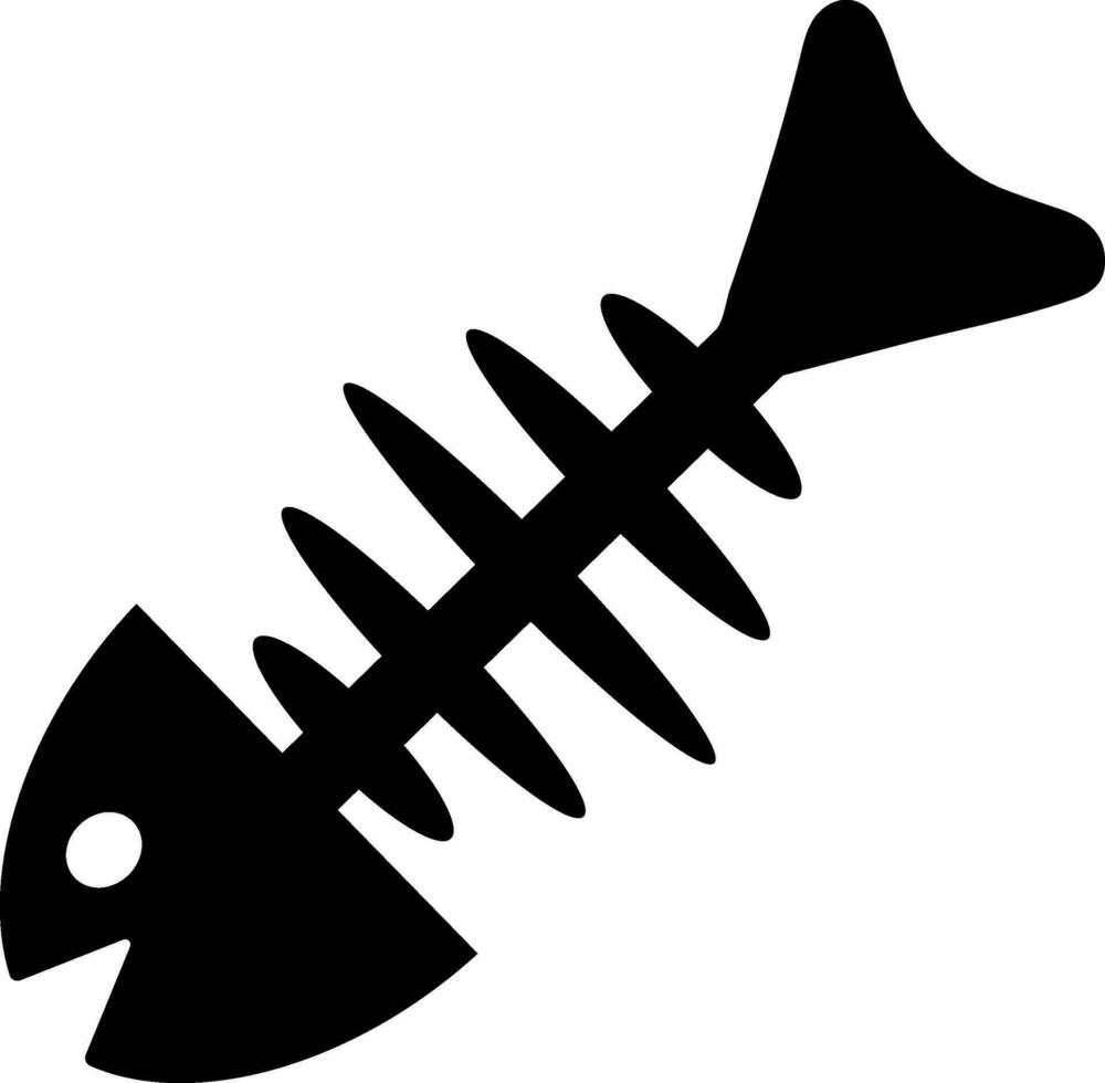 Flat style icon of fishbone. vector