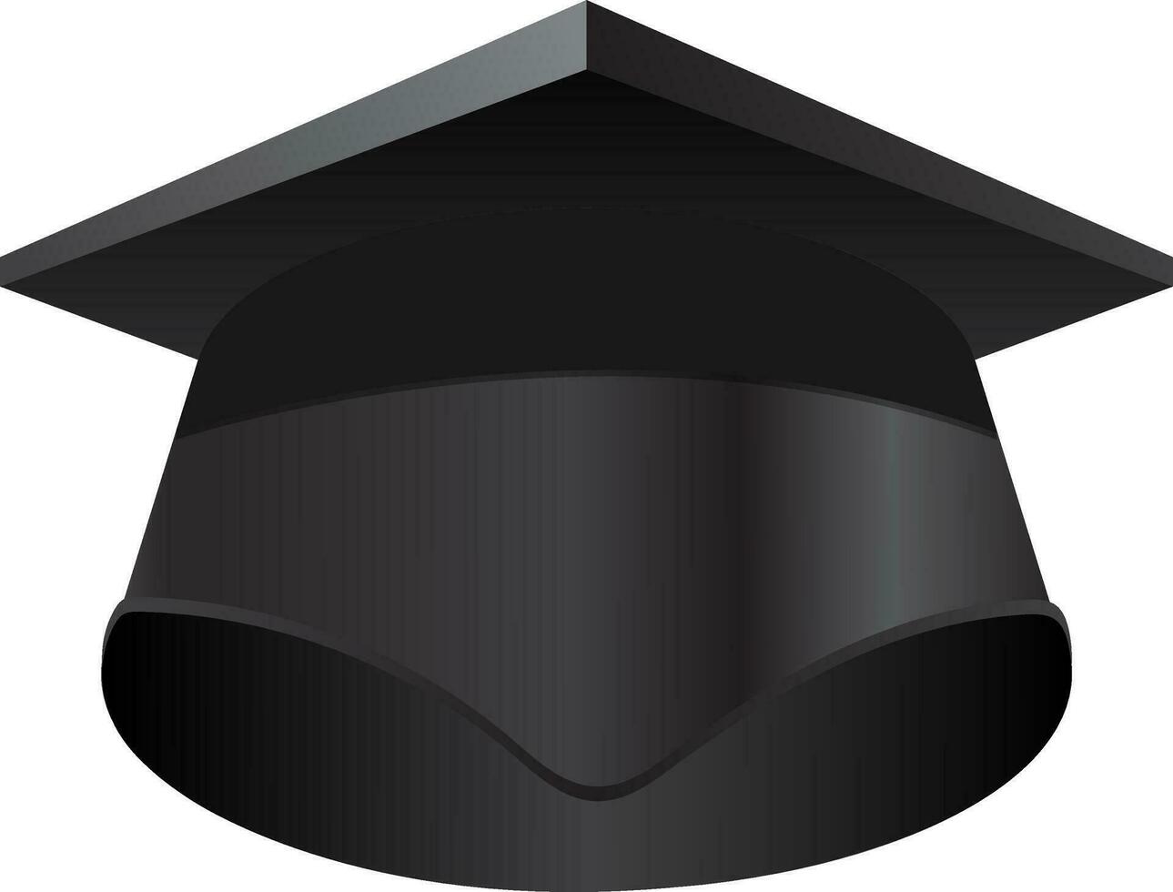 Shiny mortarboard on white background. vector