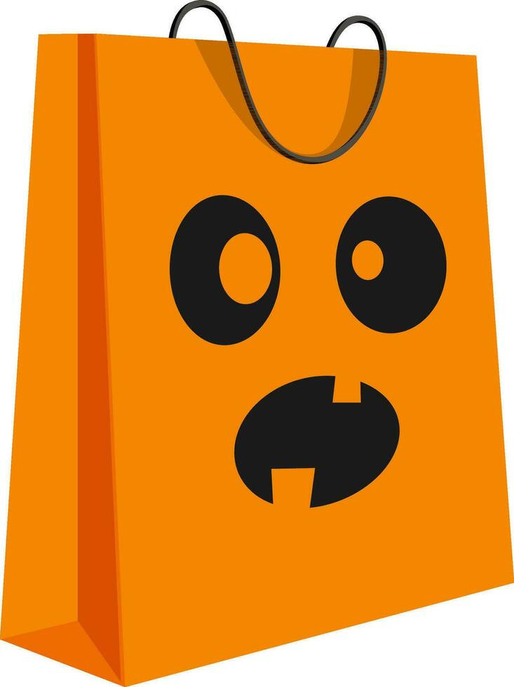 imagen de un compras bolso en naranja color. vector