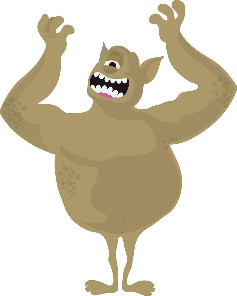 Vector illustration of Scary monster.