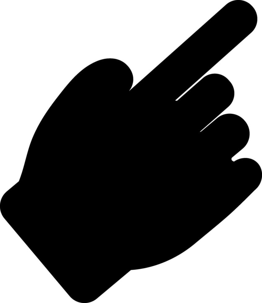 Pointing finger hand gesture. vector