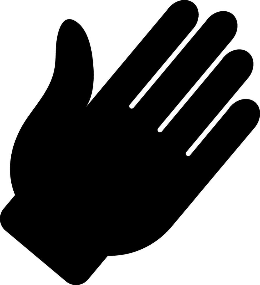 Silhouette of Slap hand gesture. vector